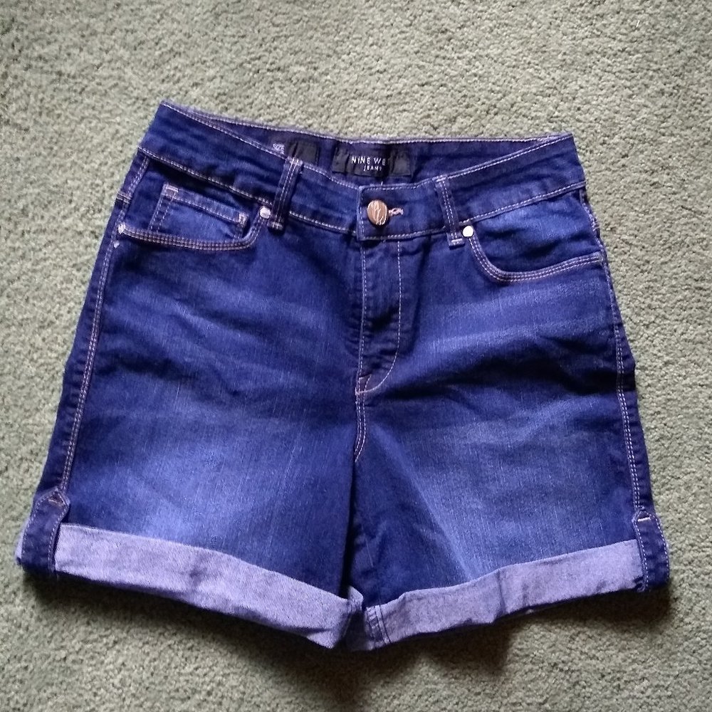 Cuffed Jean Shorts